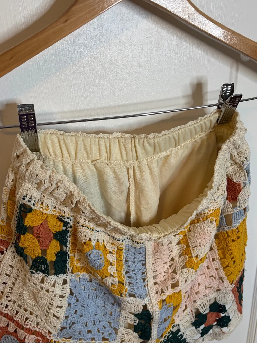 Crochet Patchwork Women's Shorts - small / medium